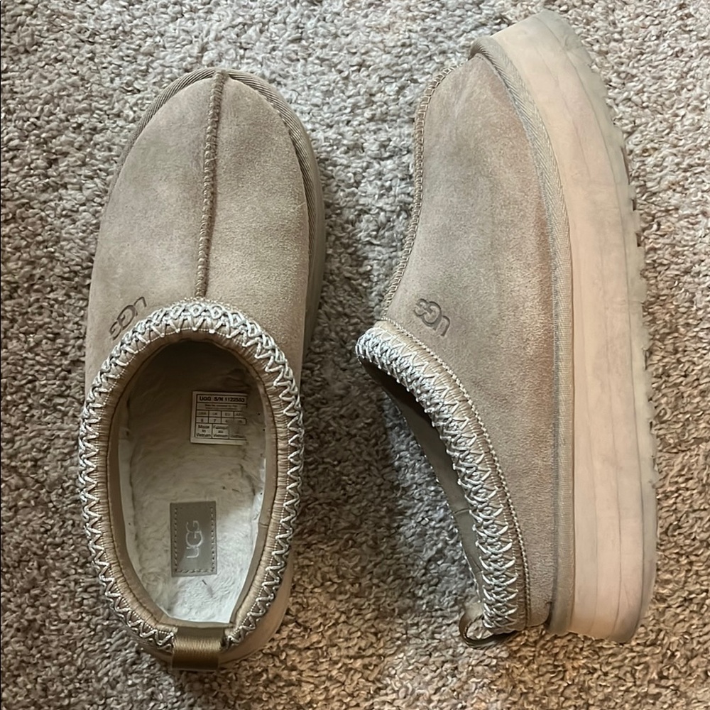 UGG Beige Suede Slip-On Shoes